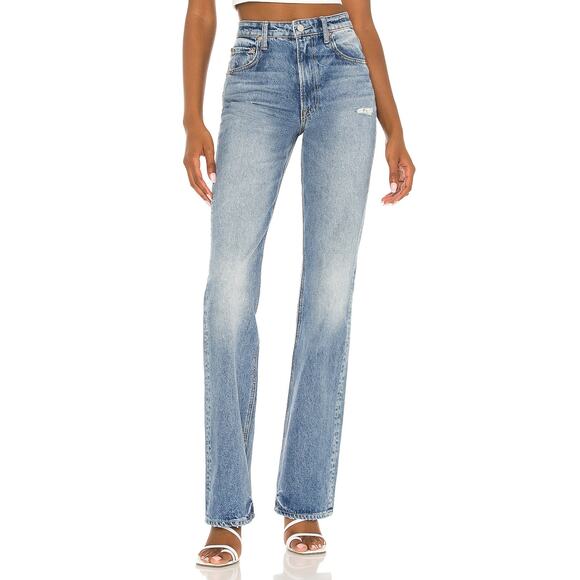 GRLFRND Denim - Grlfrnd 'Melanie' Blue Cotton High Rise Boot Cut Jean Size 26